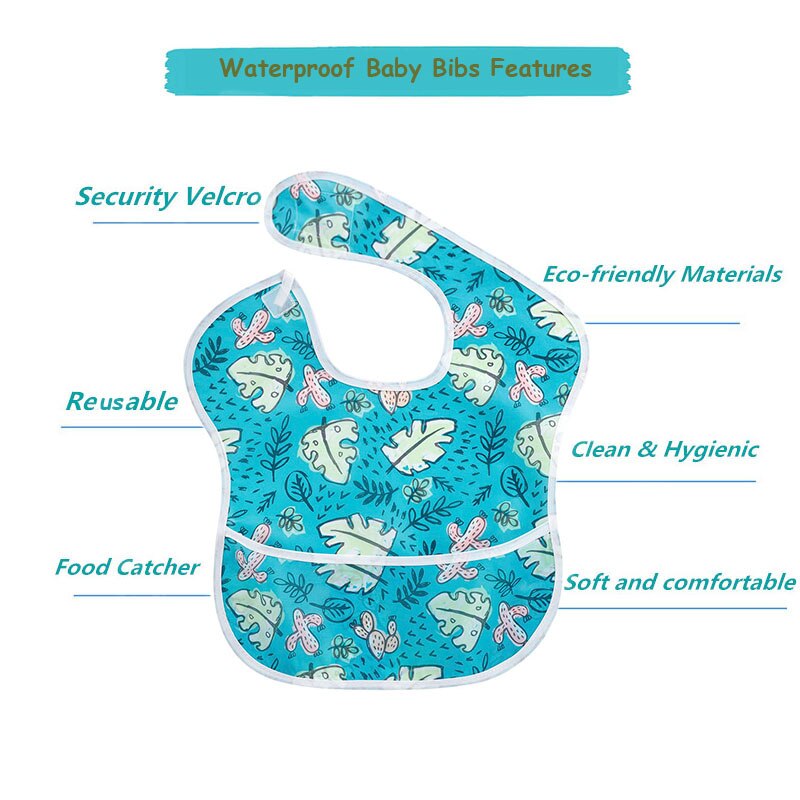 Waterproof Baby Bib with Food Catcher